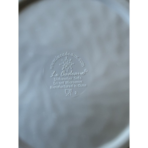 Le Cadeaux "Allegra" Turquoise Set Of 4 Dinner Plates Melamine BPA Free - Picture 8 of 9